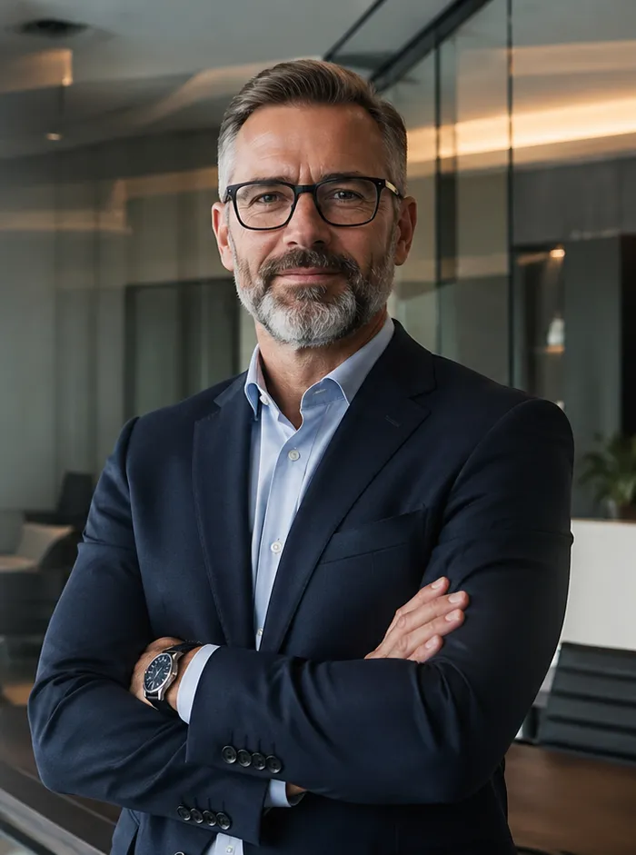 Executivo em ambiente corporativo